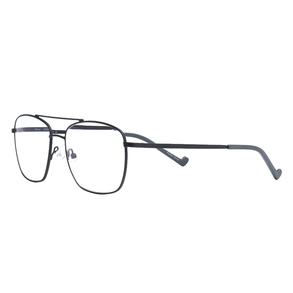 Computer Reading Glasses - Aviator -Titanium Light - Modern Black
