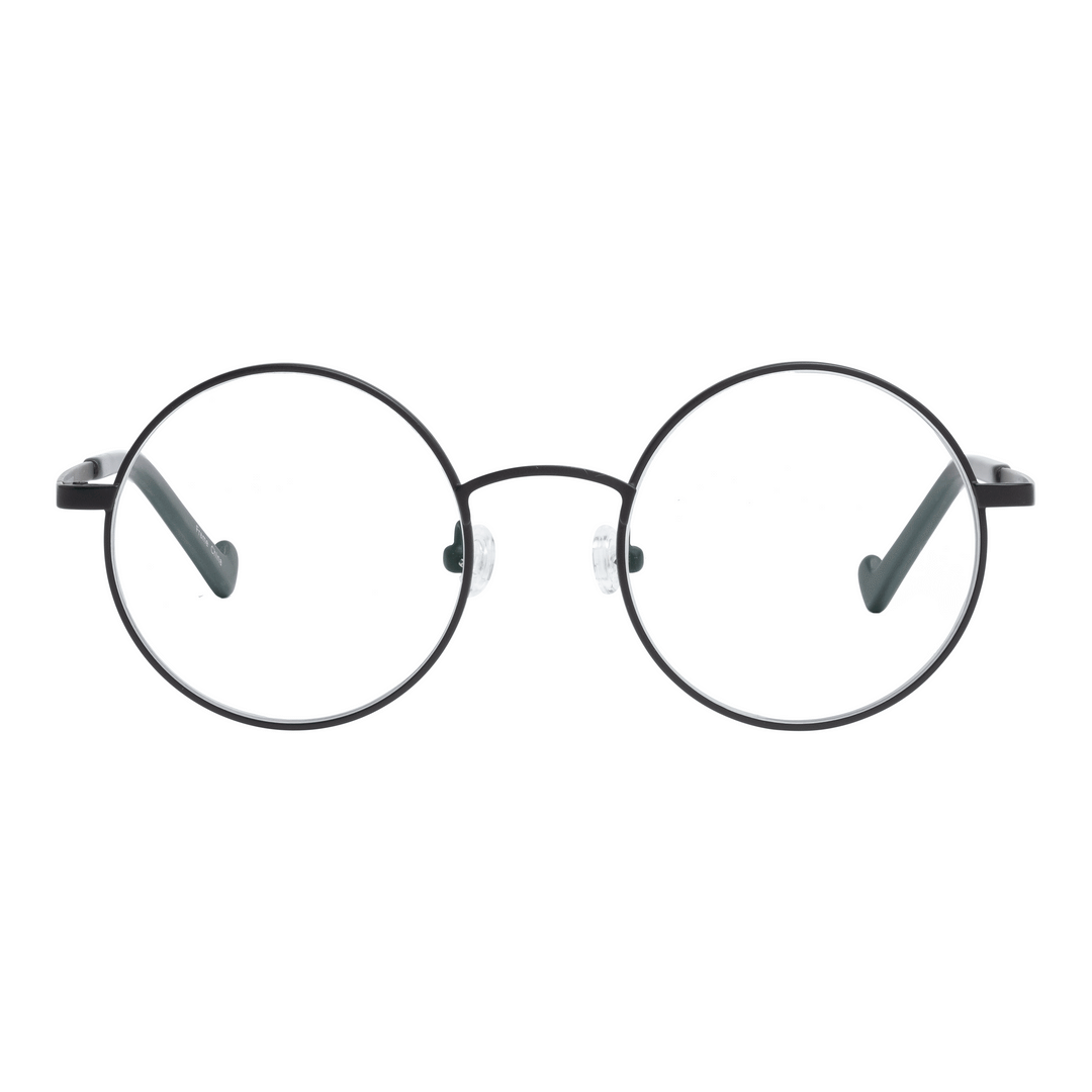 Progressive  Glasses - Round - Titanium Light - Modern Black