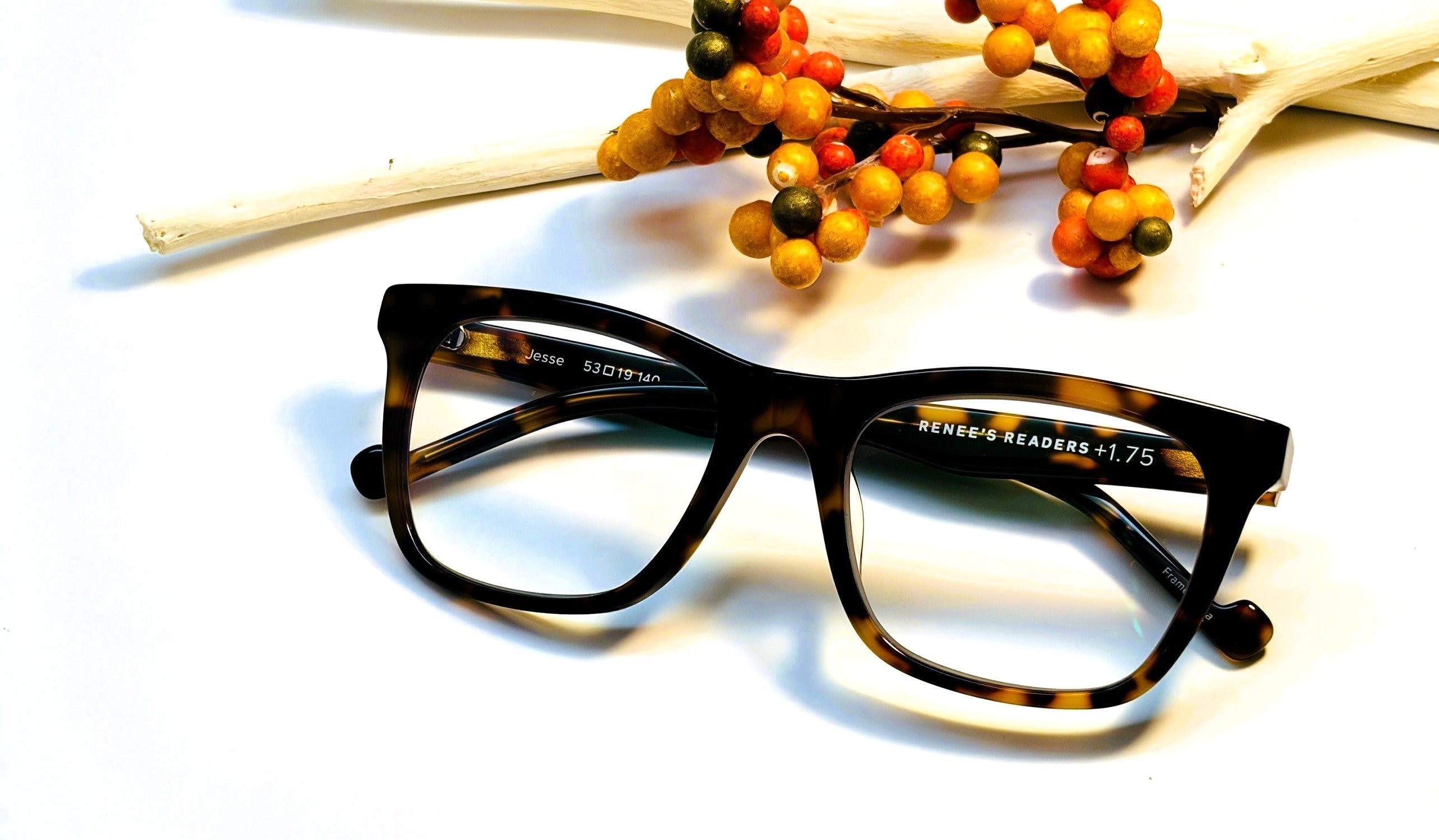 dark tortoise shell blue light readers-Renee's Readers