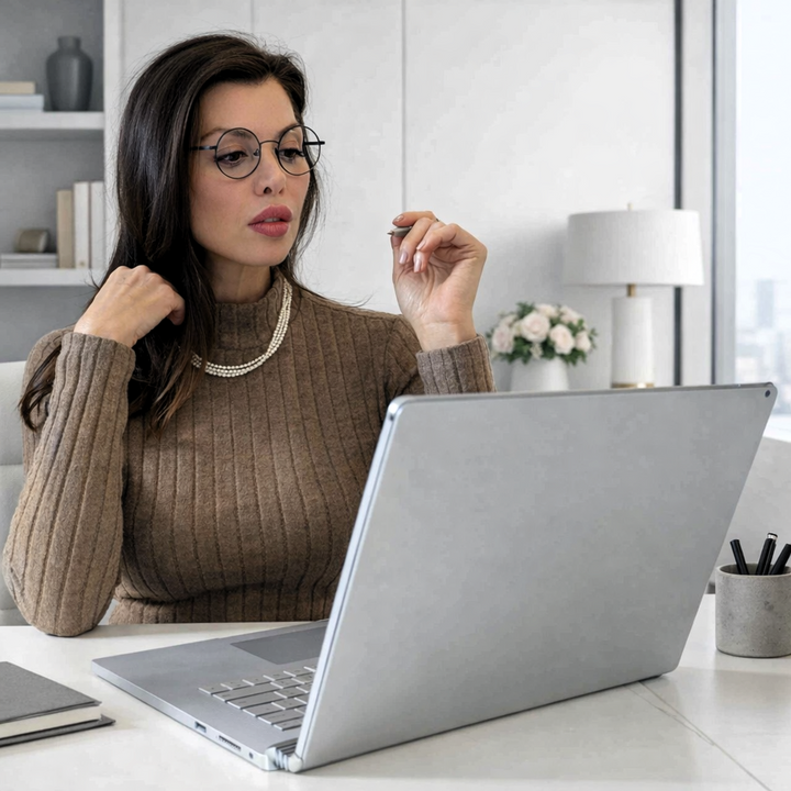Progressive Computer Reading Glasses for Women- Modern Black | Renee&