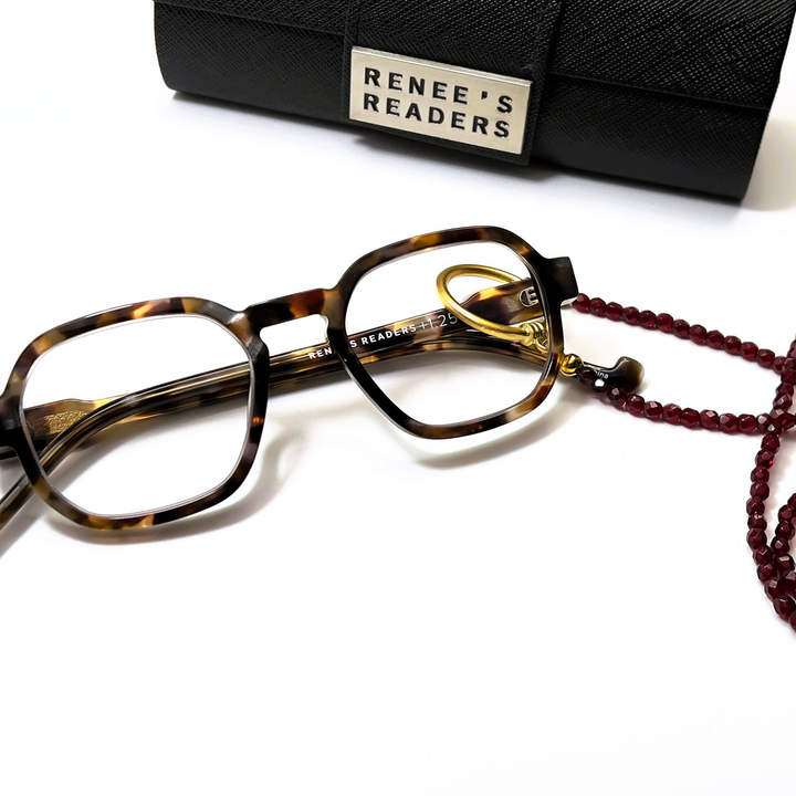 Computer Reading Glasses- Fashionable-Tortoise-Renee's Readers