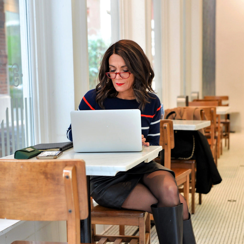 Red Readers with black accents  | RENEE'S READERS