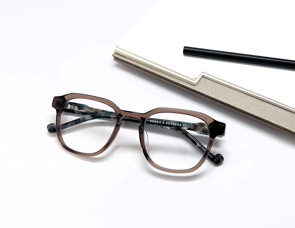 Computer Reading Glasses Brown Transparent- Renee's Readers