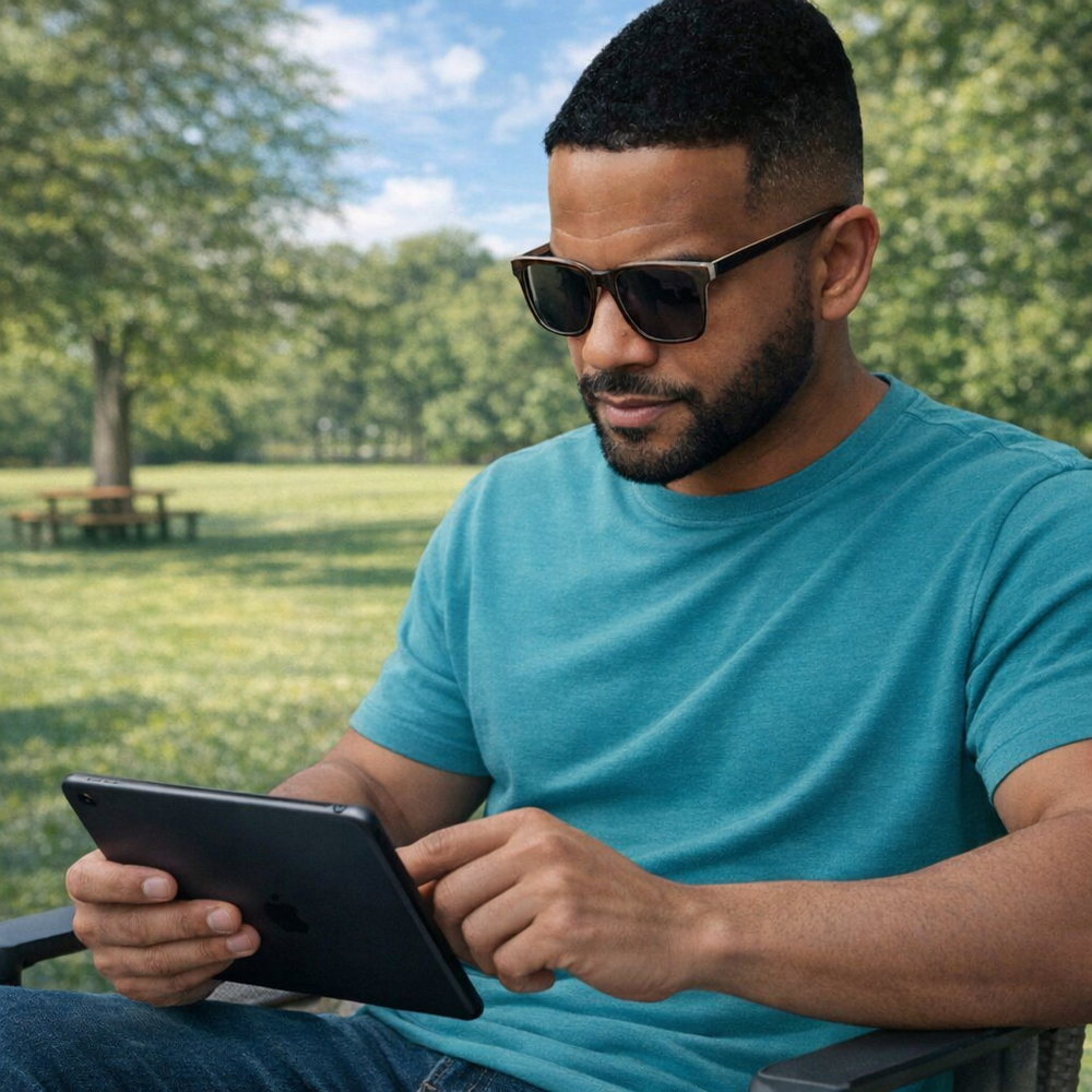 Men's Large Size Reading Glasses with Transition Lenses | Renee's Readers