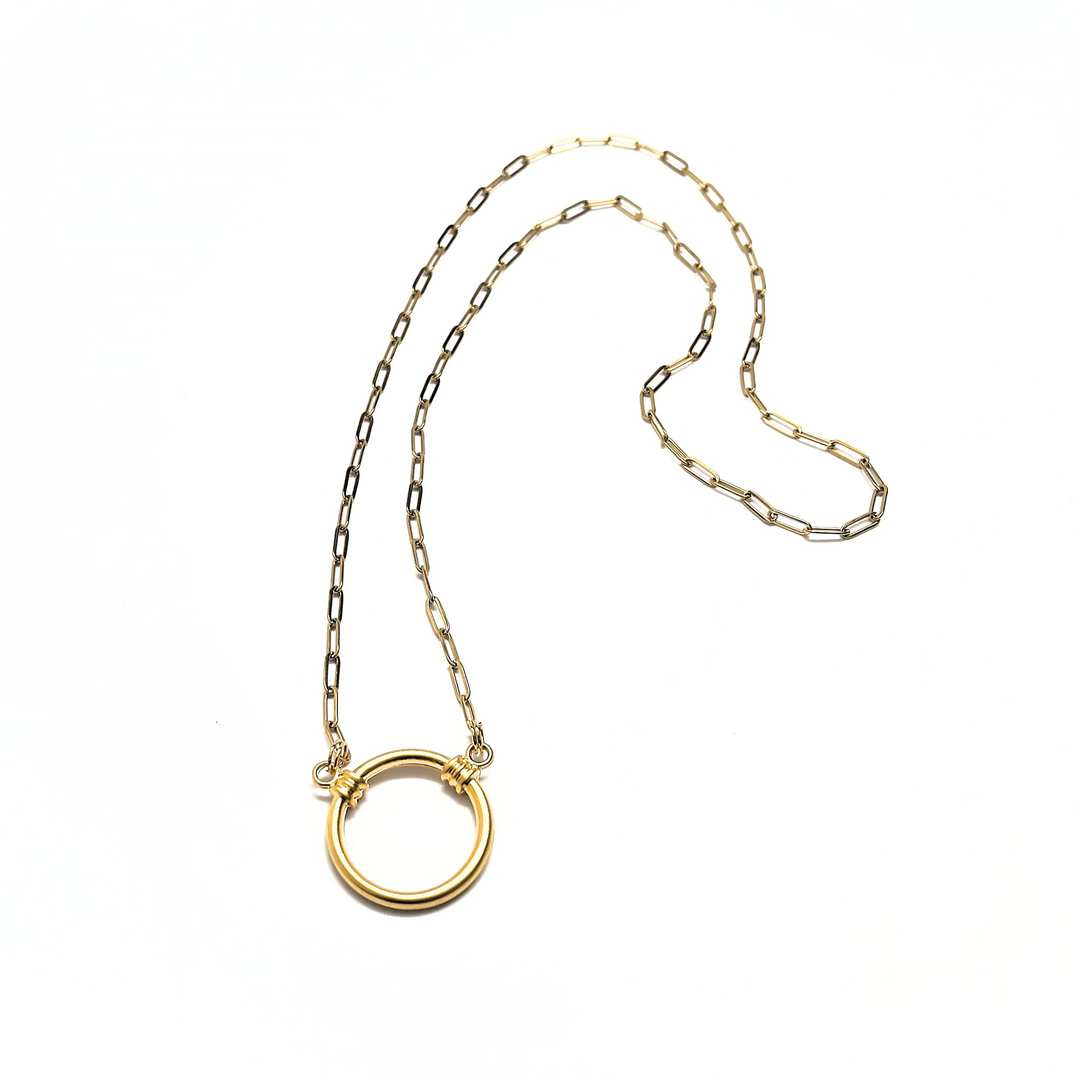 Reading Glasses Necklace -Gold Paperclip Chain | Renee's Readers