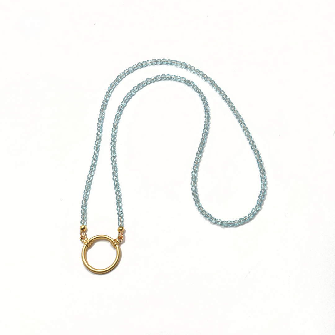 Eyeglass Necklace Fine Quality Light Blue Crystal RENEE S READERS