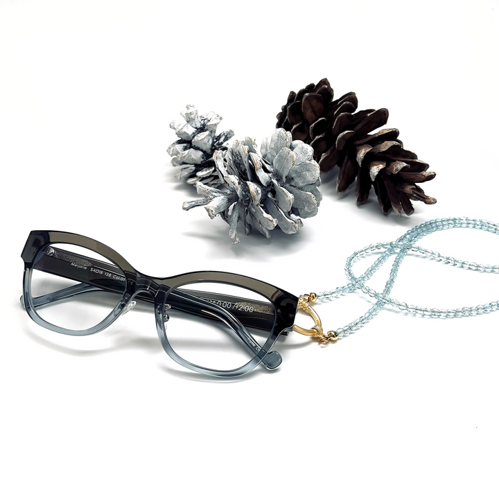 Reading Glasses Necklace -Turquoise Crystal