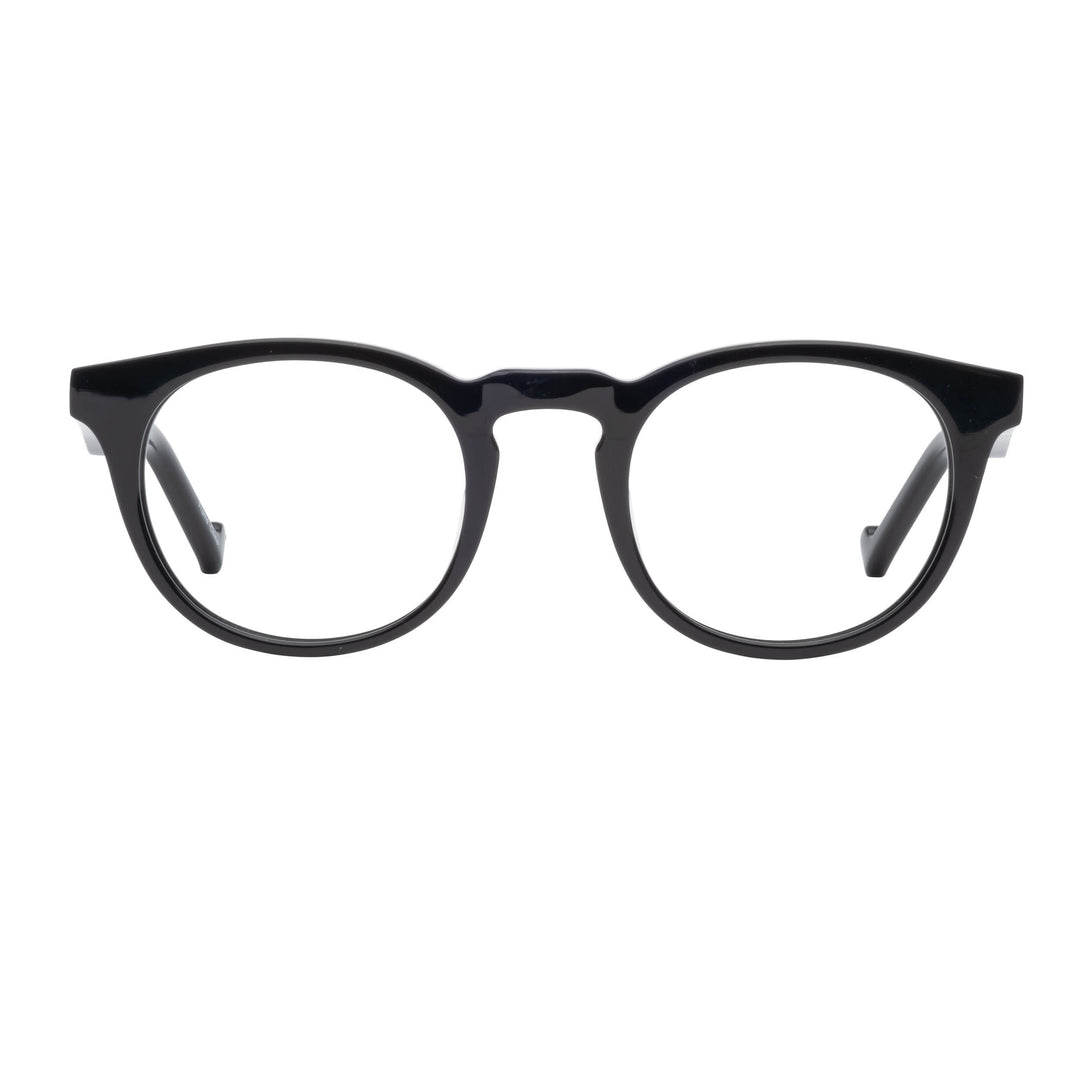 Blue Light Reading Glasses Black Round