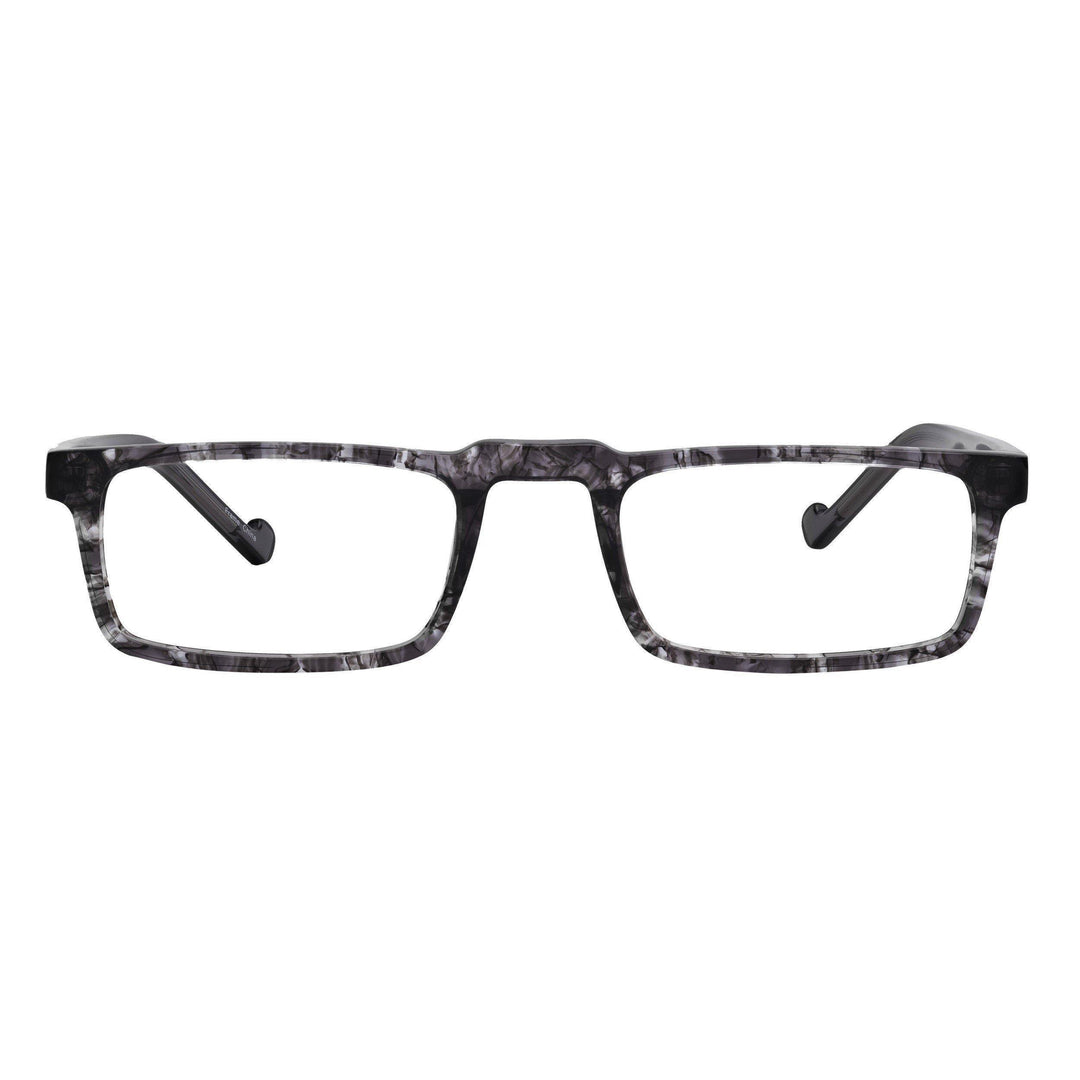half-frame reading glasses for men  modern black