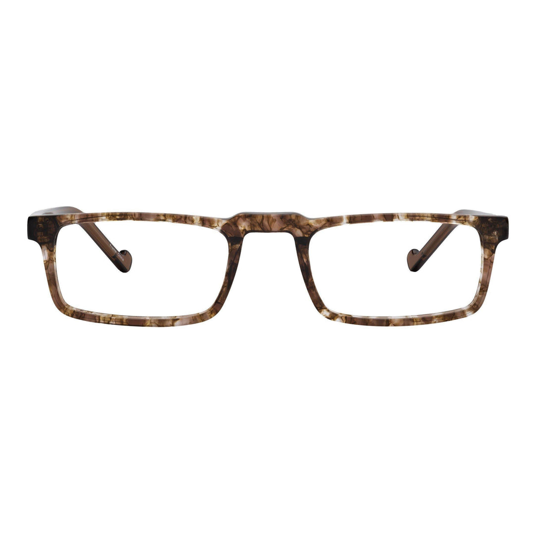half-frame reading glasses for men modern brown