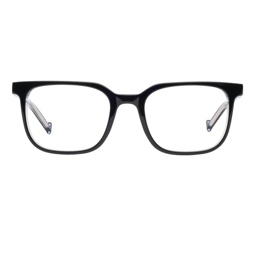 Oversized Blue Light Reading Glasses-Women's-Black Crystal