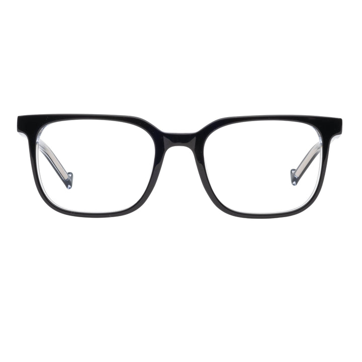 Oversized Blue Light Reading Glasses-Women's-Black Crystal