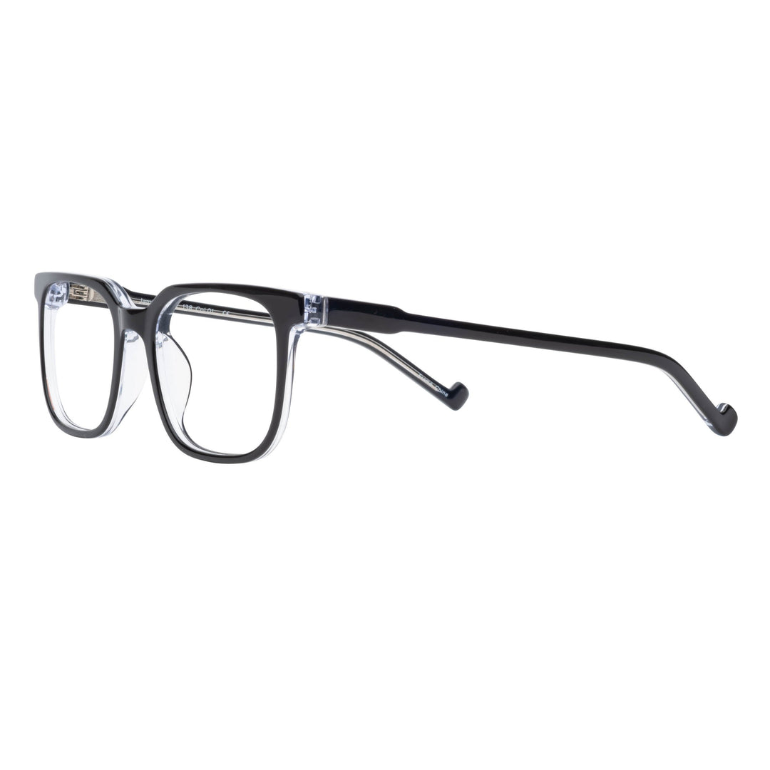 Oversized Blue Light Reading Glasses-Women's-Black Crystal