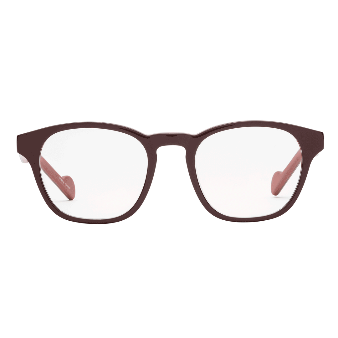 Best Transition Reading Glasses- Maroon + Coral