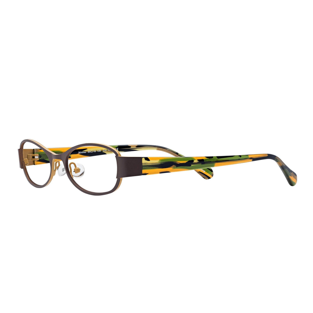 Petite Quality Reading Glasses - Brown + Green